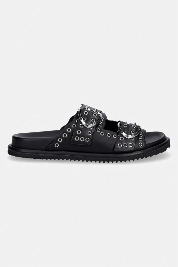 Kožené pantofle Blauer BLOOM02 S6BLOOM02.LEA černá SS26