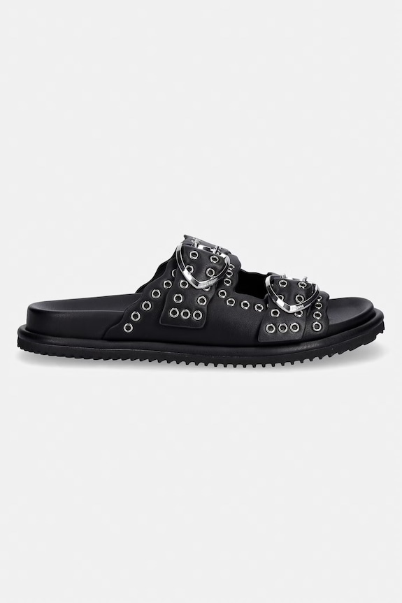 Kožené pantofle Blauer BLOOM02 S6BLOOM02.LEA černá SS26