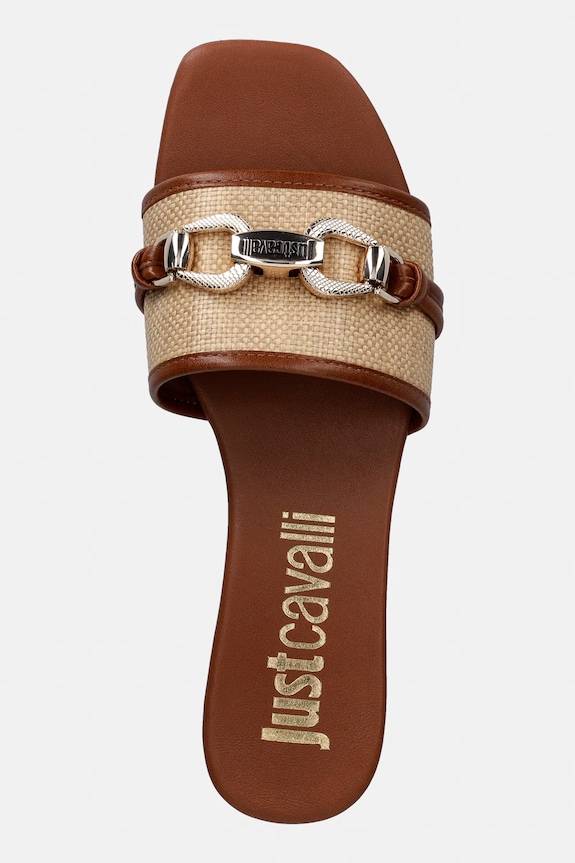 Παντόφλες Just Cavalli καφέ 80RA3S81ZSE61766
