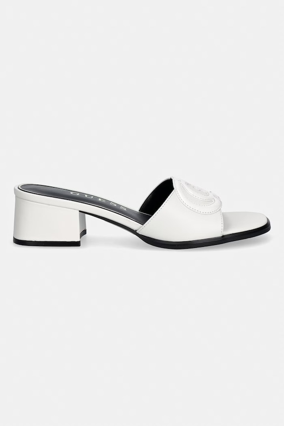 Guess papuci pentru femei, din piele CERINNA FLJCNN.LEP03.WHITE bej SS26