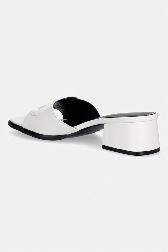 Încălțăminte Guess papuci pentru femei, din piele CERINNA FLJCNN.LEP03.WHITE bej