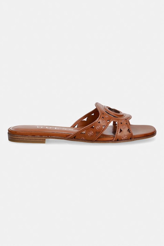Guess σαγιονάρες Γυναικεία CIESTA2 FLJCS2.LEA03.BROWN καφέ SS26