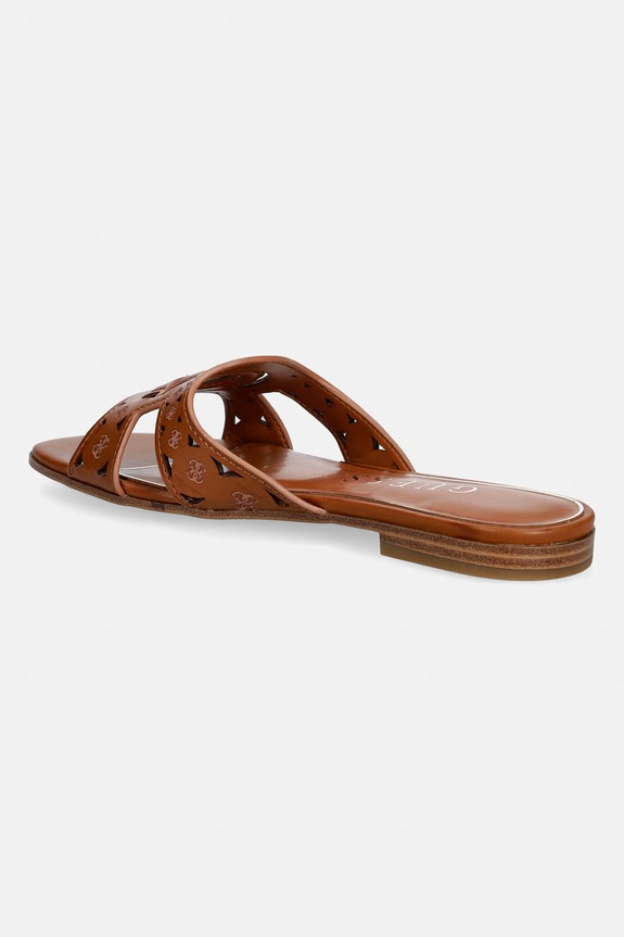 Παπούτσια Guess σαγιονάρες Γυναικεία CIESTA2 FLJCS2.LEA03.BROWN καφέ