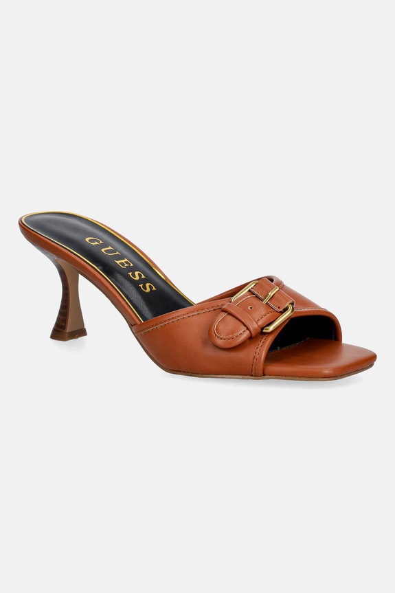 Guess klapki damskie DISTA3 brązowy FLJDI3.ELE03.BROWN
