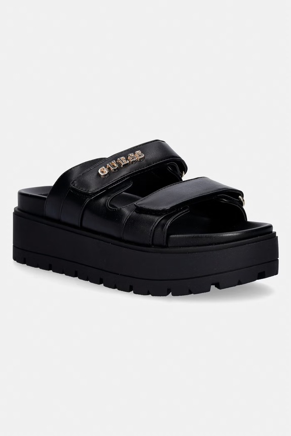 Natikače Guess FAXON sintetički crna FLJFAX.ELE03.BLACK