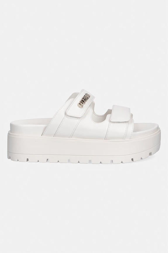 Guess klapki FAXON FLJFAX.ELE03.CREAM biały SS26