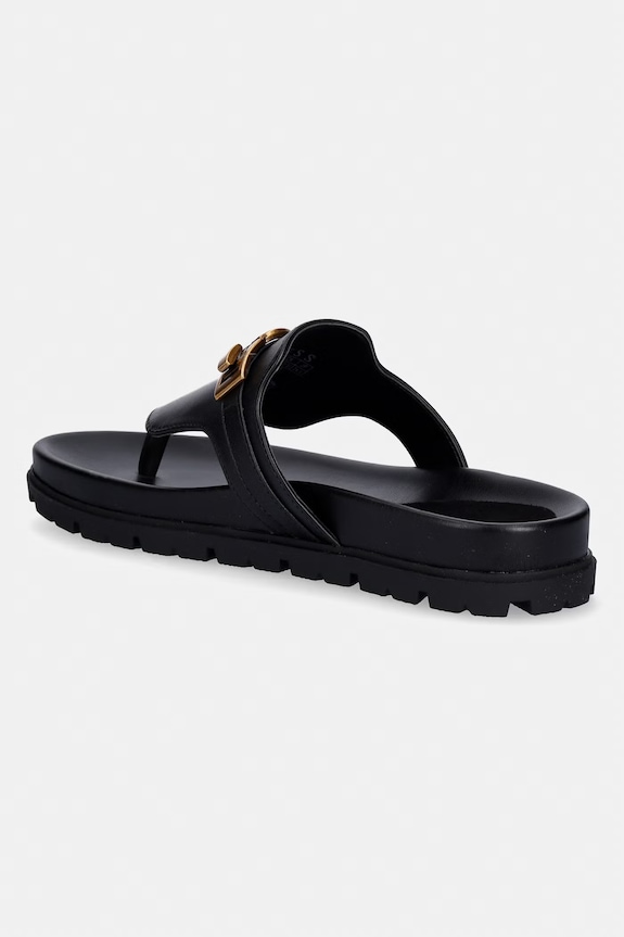 Cipők Guess tangapapucs női bőr FARRON FLJFRR.LEA03.BLACK fekete