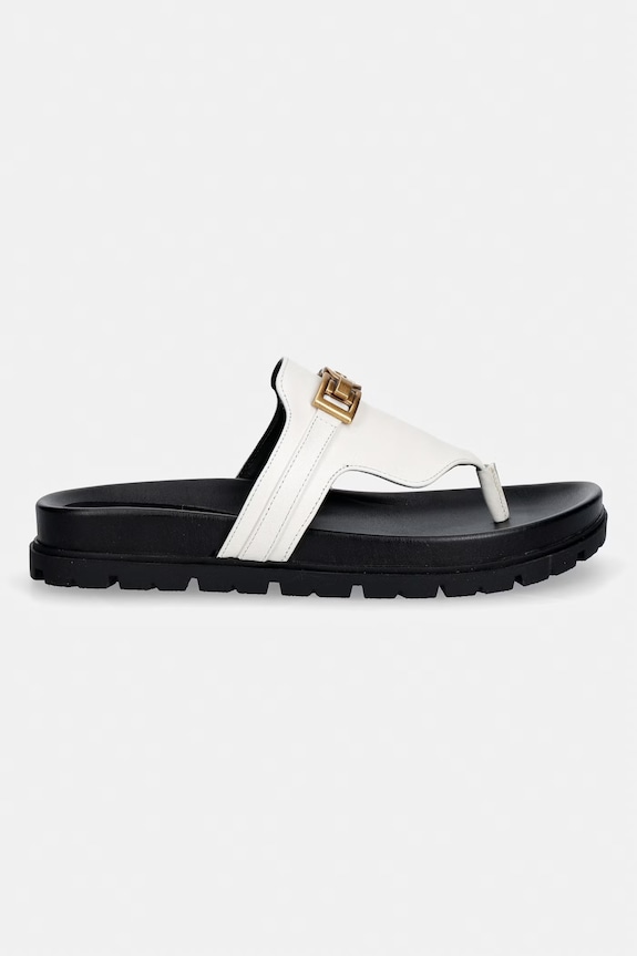 Guess japanke za žene od kože FARRON FLJFRR.LEA03.WHITE bijela SS26