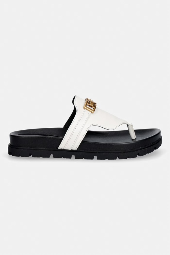 Guess japanke za žene kožne FARRON FLJFRR.LEA03.WHITE bež SS26