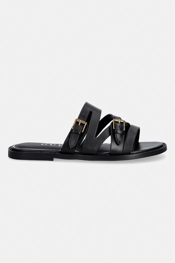 Guess σαγιονάρες Γυναικείες δερμάτινες GRAYDEN FLJGRY.LEA03.BLACK μαύρο SS26