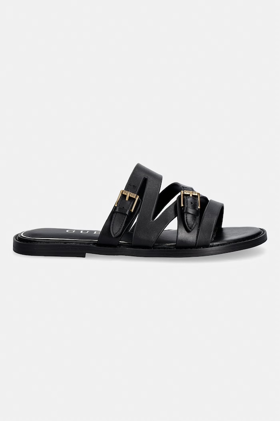 Guess σαγιονάρες Γυναικείες δερμάτινες GRAYDEN FLJGRY.LEA03.BLACK μαύρο SS26