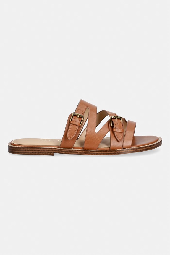 Guess natikače za žene kožne GRAYDEN FLJGRY.LEA03.BROWN smeđa SS26