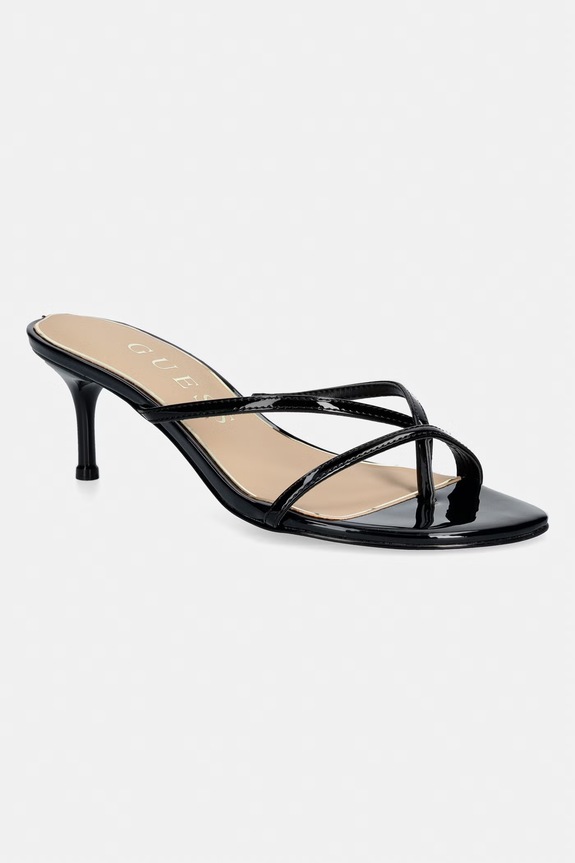 Guess papuci pentru femei GAZEY negru FLJGZY.PAF03.BLACK
