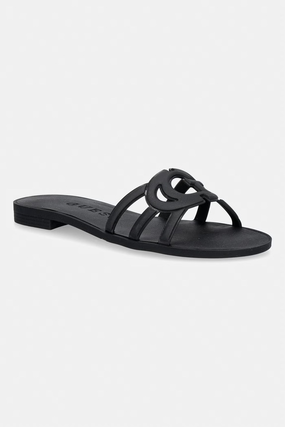 Guess papuci cu vârf deschis pentru femei ELYHO2 negru FLJHO2.ELE03.BLACK