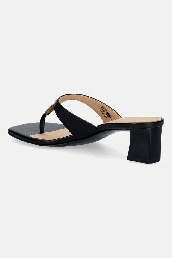 Boty Kožené žabky Guess YAIZA FLJYZA.LEA03.BLACK černá