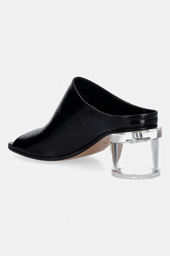 Scarpe MM6 Maison Margiela ciabatte slide in pelle S59WP0215.P7560.T8013 nero