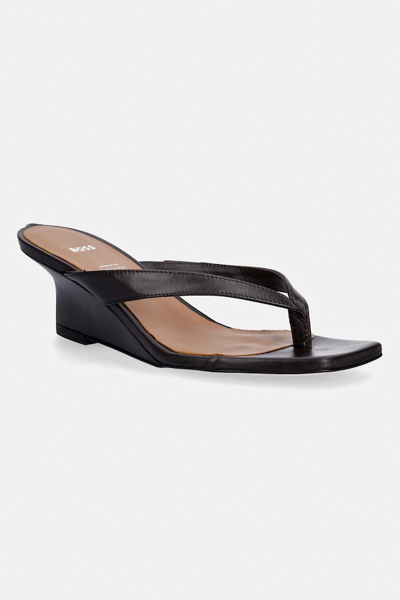 BOSS infradito da donna in pelle Charlize marrone 50563368.207