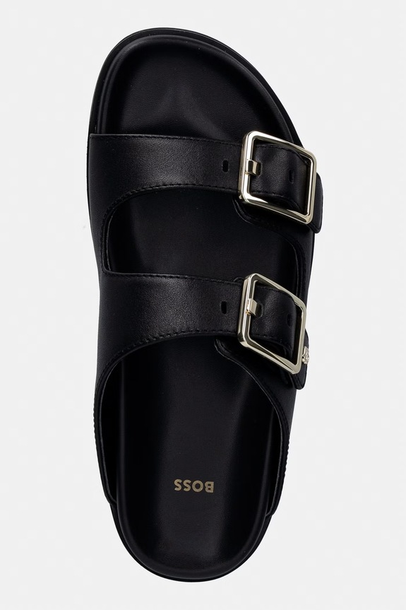 Кожени чехли BOSS Freyah черен 50563376.001