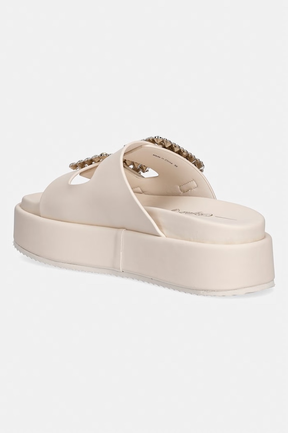 Obuwie Buffalo klapki damskie Noa Ari Glam 1602300 beżowy