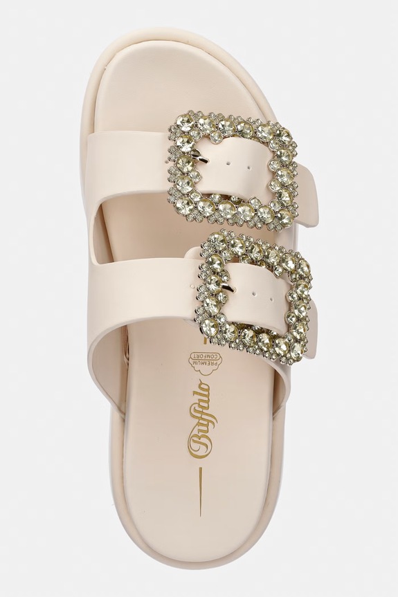 Buffalo klapki damskie Noa Ari Glam beżowy 1602300