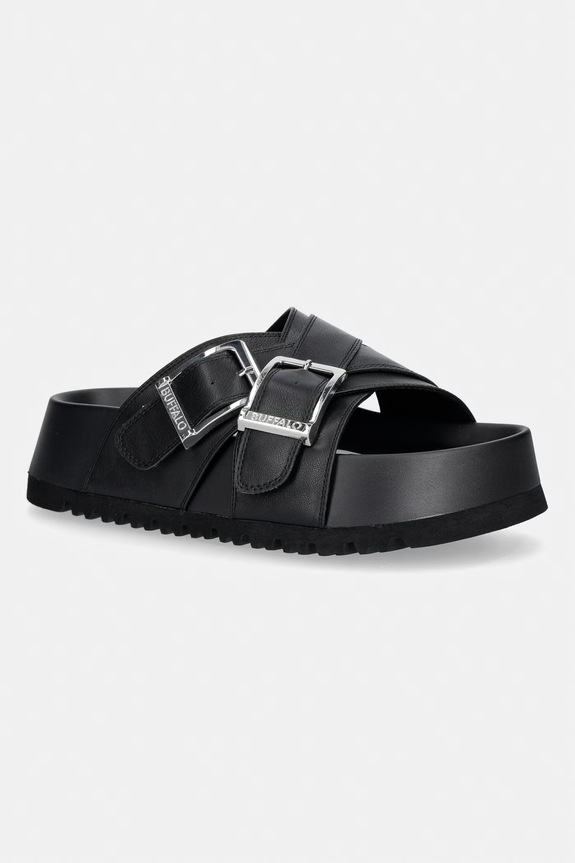 Buffalo šľapky na platforme dámske Jane Cross 1602317 čierna SS26