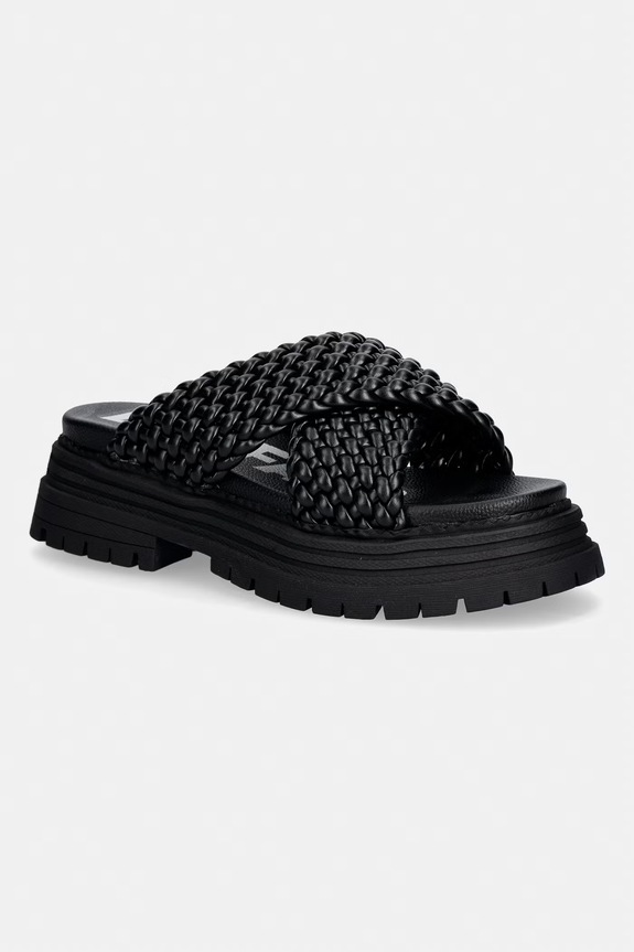 Buffalo papuci cu platformă de damă Lennox Cross negru 1602319