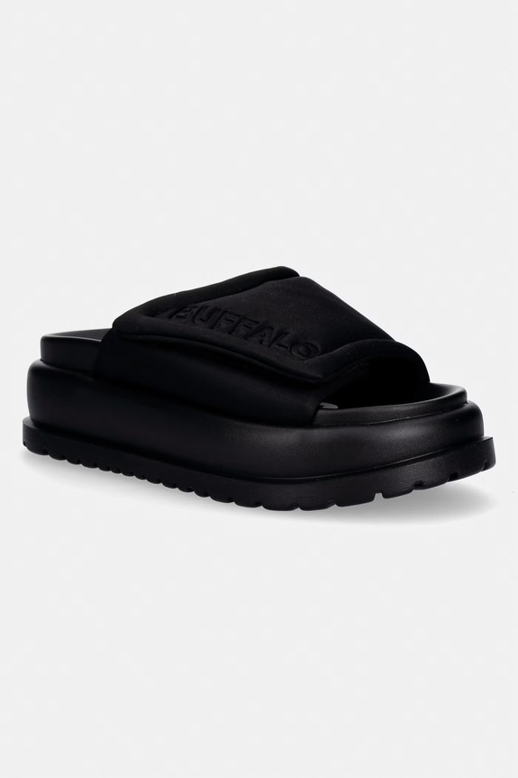 Buffalo šľapky dámske Palma Velcro čierna 1602325