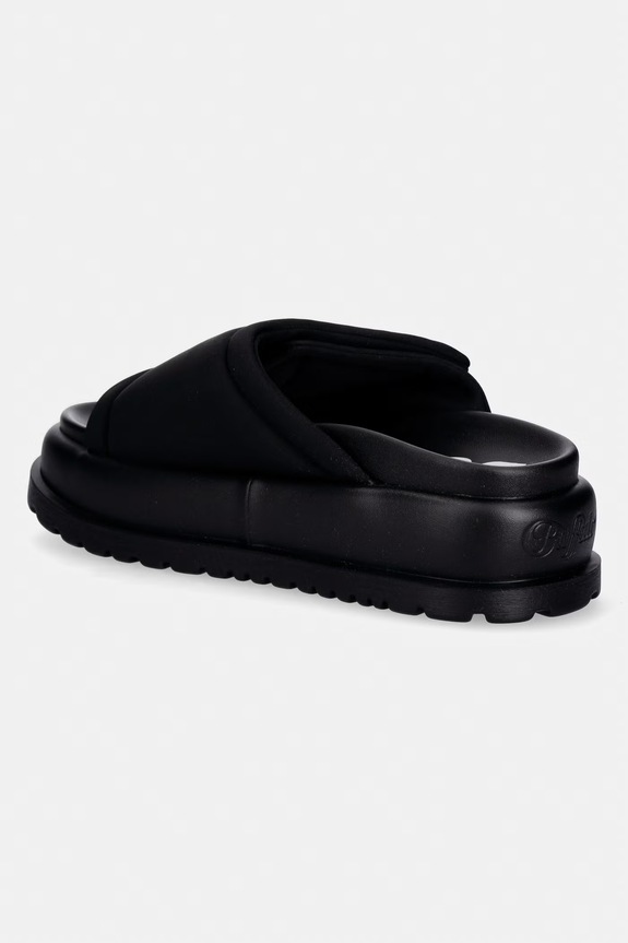 Obuv Buffalo šľapky dámske Palma Velcro 1602325 čierna