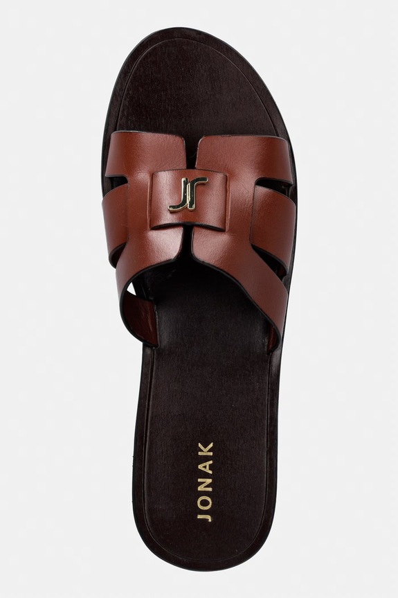 Jonak pantofle dámské kožené WEIL CUIR hnědá 3800021