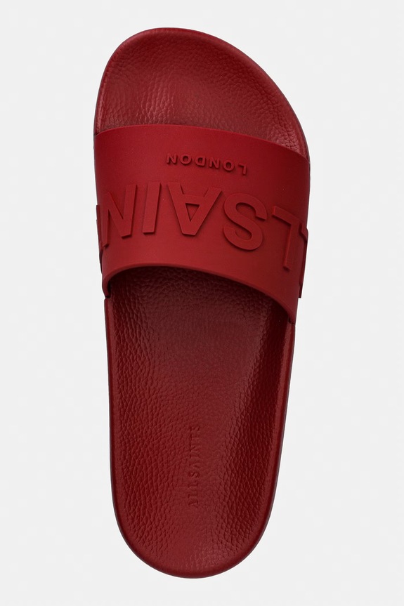 AllSaints klapki Biggy Slider czerwony W044FA.RED