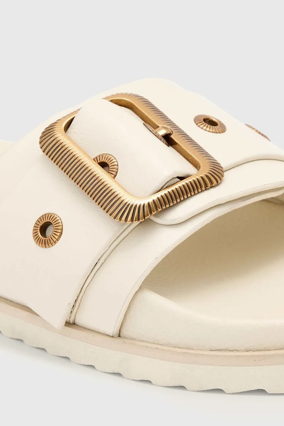 AllSaints natikači ženski usnjeni Ellie Western Sandals bež W038FE