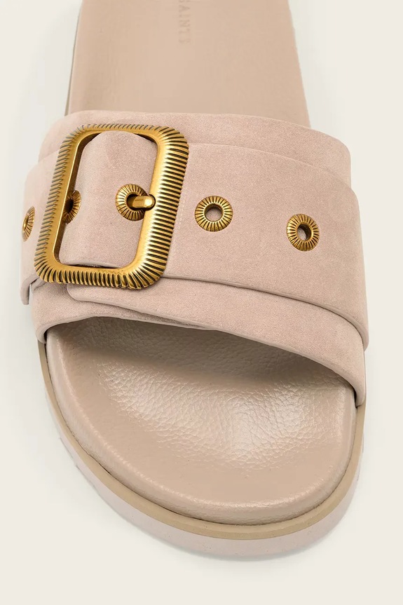 Παντόφλες σουέτ AllSaints Ellie Western Sandal W039FE ροζ