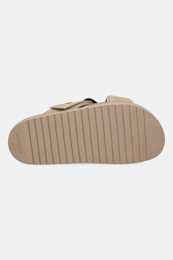 AllSaints șlapi de piele Suki Western Sandal W042FE bej