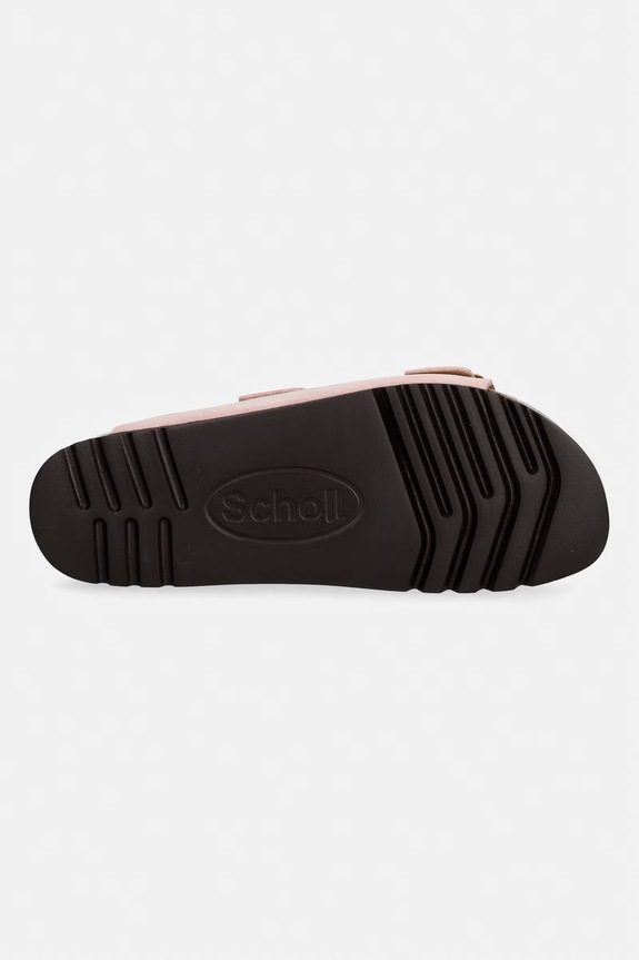Scholl papuci din piele NOELLE F007341048 roz