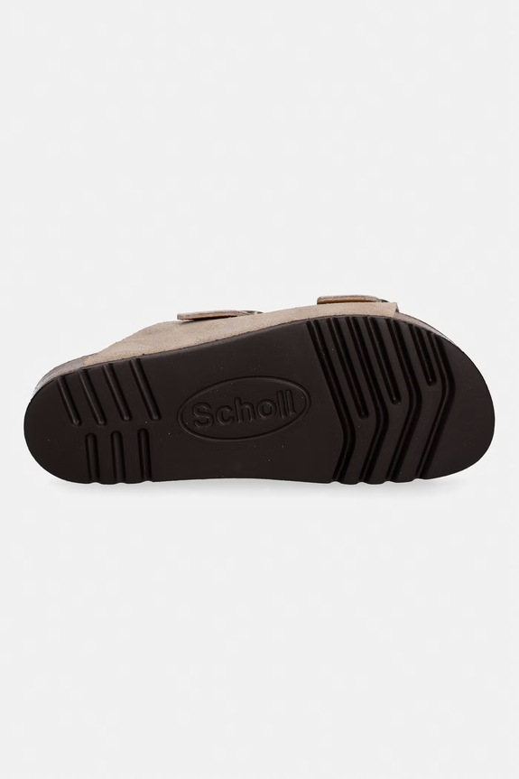 Scholl papuci din piele NOELLE F007342361 bej