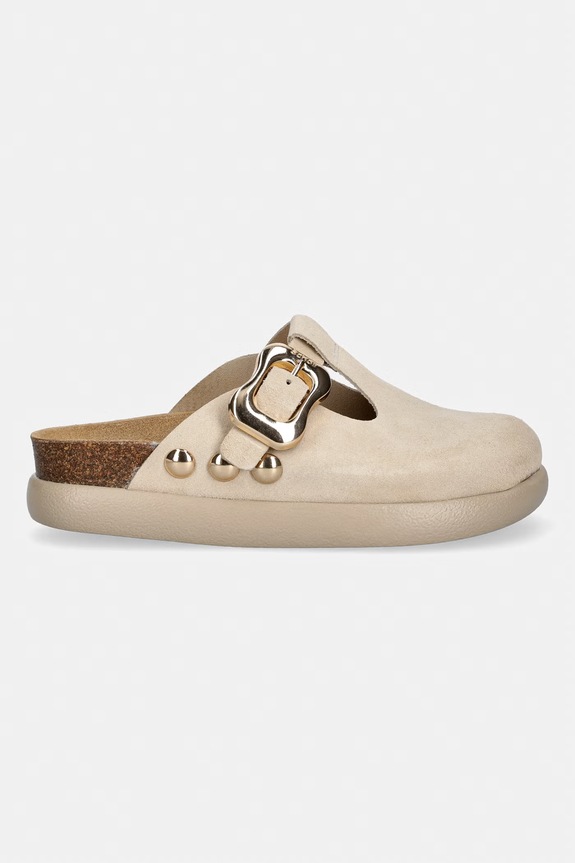 Scholl šľapky mules dámske semišové FLORA F007601171 béžová SS26
