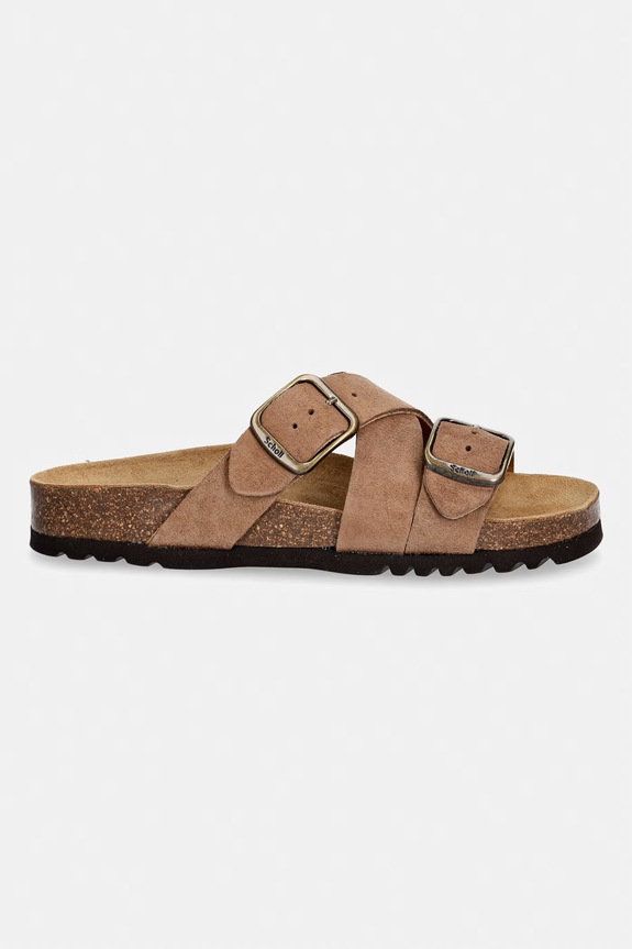 Semišové šľapky Scholl SELENE F007741062 hnedá SS26