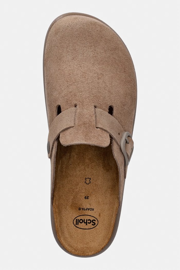 Scholl papuci din piele FAE bej F012172361
