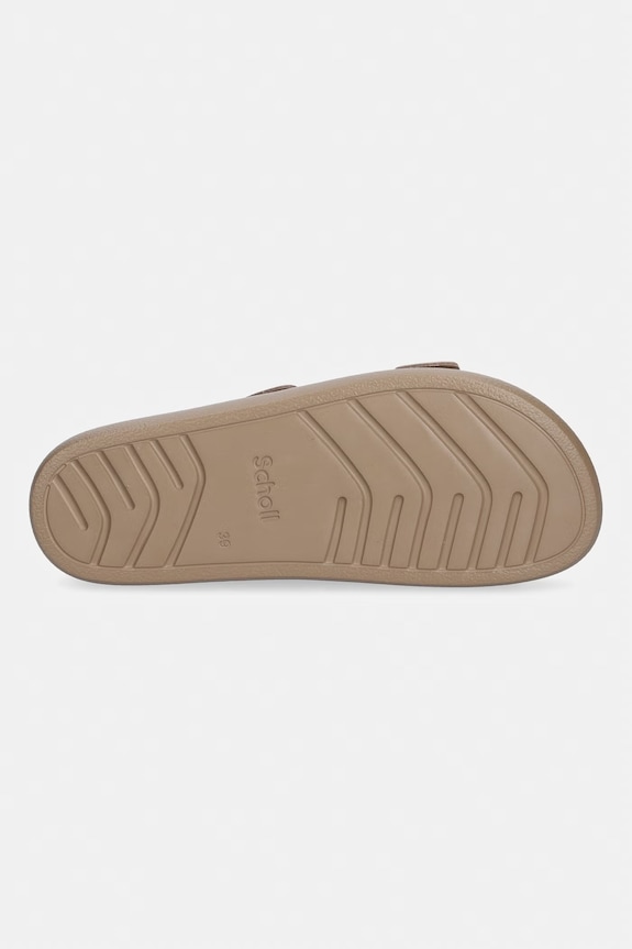 Scholl papuci din piele NOELLE F012182361 bej