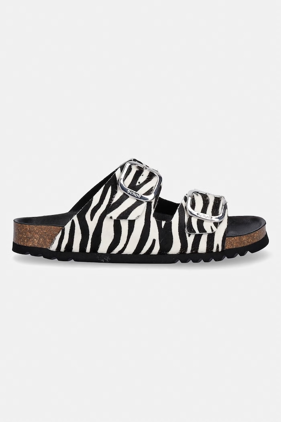 Scholl papuci din piele NOELLE F012231851 negru SS26