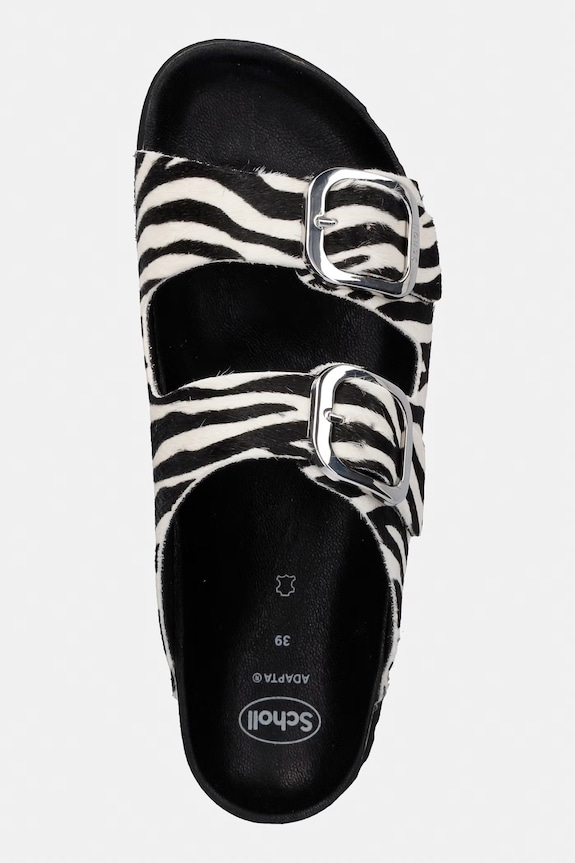Scholl papuci din piele NOELLE negru F012231851