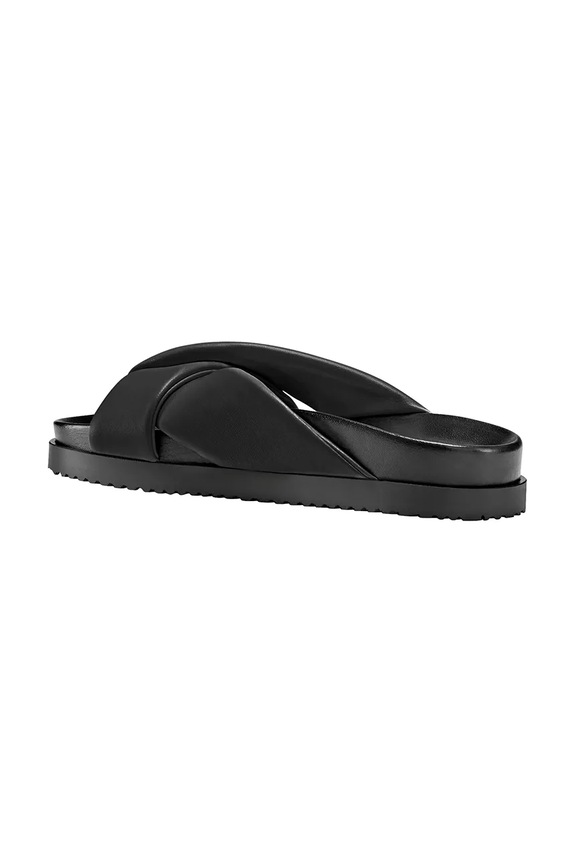 BOGNER papuci cu toc plat pentru femei, din piele SIROLO 22625201 negru SS26