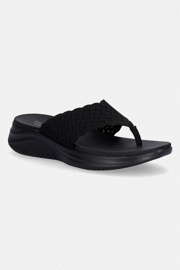 Šľapky Skechers ULTRA FLEX 3.0 klinový čierna 119971