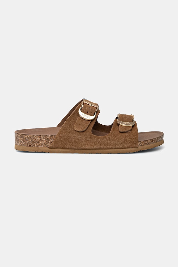 Skechers klapki damskie zamszowe ARCH FIT GRANOLA 163653 brązowy SS26