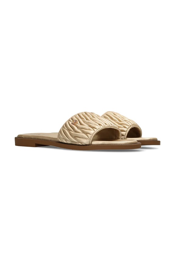 Mexx papuci cu toc plat de damă TULLA ZUMO Sandal MI001604461W aur SS26