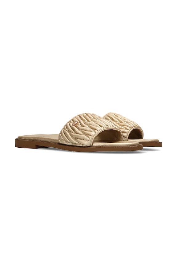 Mexx papuci cu toc plat de damă TULLA ZUMO Sandal MI001604461W aur SS26