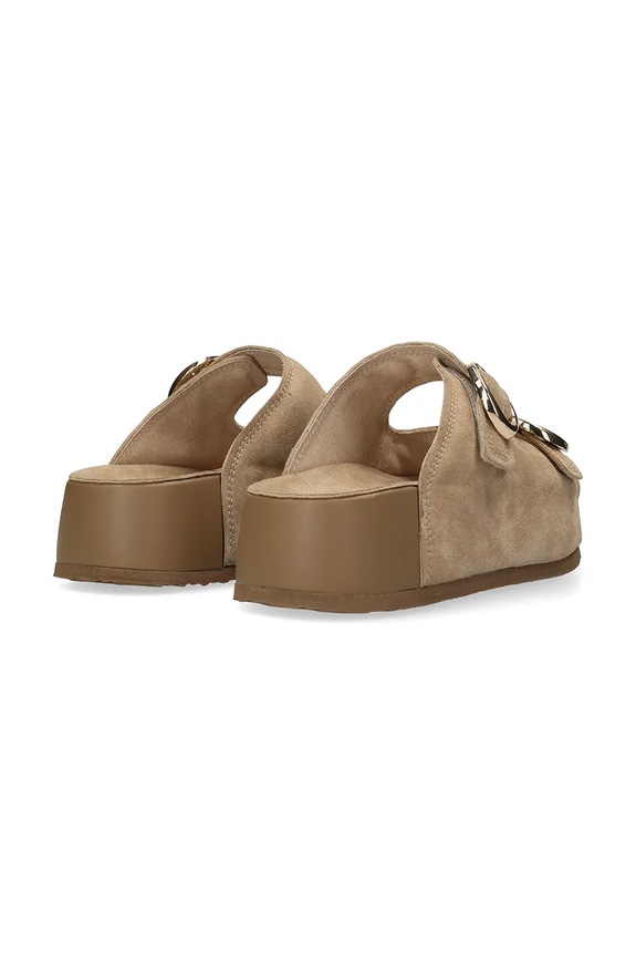 Obutev Mexx natikači ženski semiš TULAYA SCARLETT Sandal MI001606661W bež
