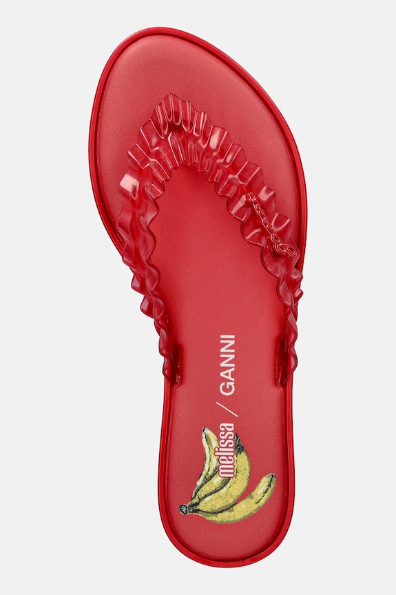 Melissa вьетнамки для женщин FLIP FLOP SLIM + GANNI AD красный M38156.BX386