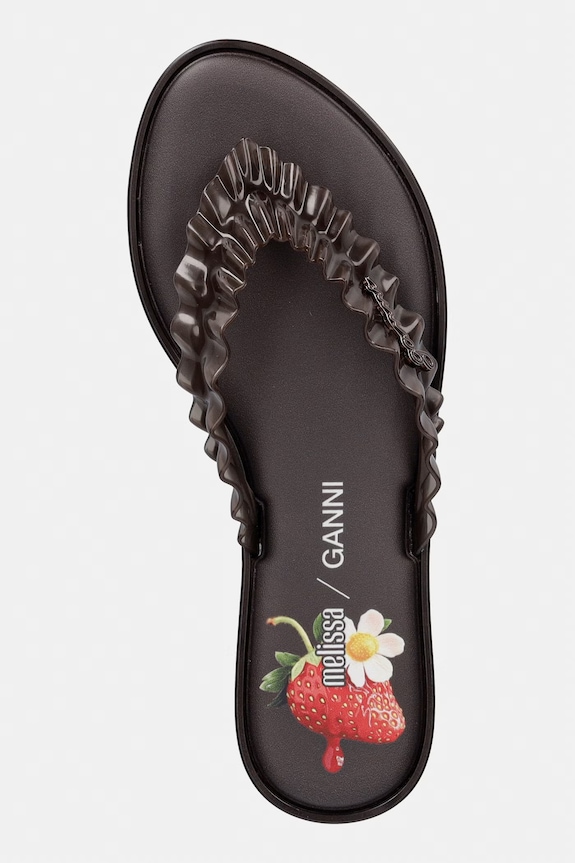 Melissa вьетнамки для женщин FLIP FLOP SLIM + GANNI AD коричневый M38156.BX388