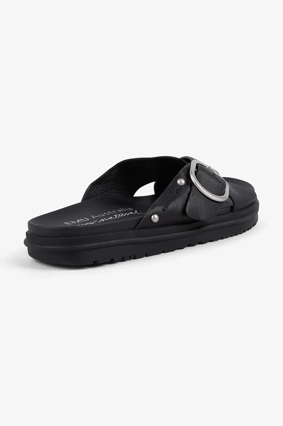 Obuv Emu Australia šľapky na plochom podpätku dámske koža Ebony W13247.BLAK čierna